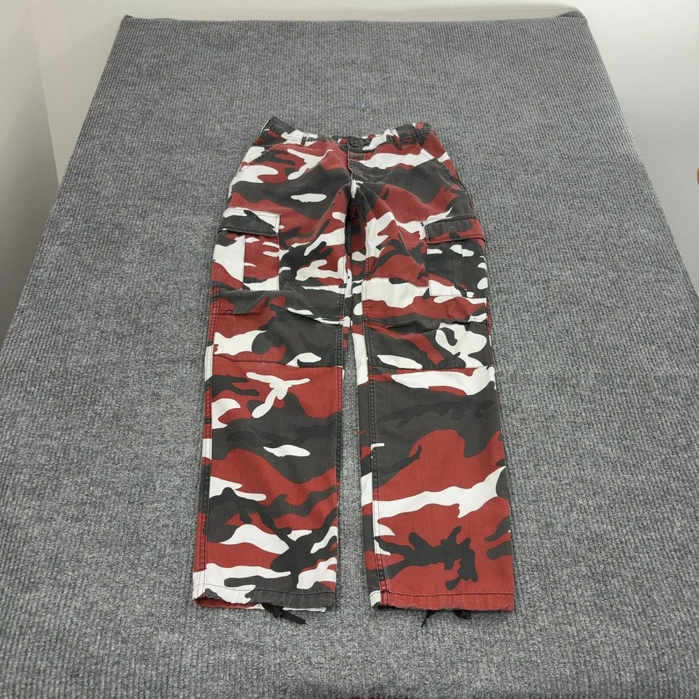 Rothco Cargo Pants Mens Small Red Cotton Poly Camo BDU Tactical Streetwear